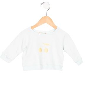 Authentic BONPOINT Girls Cherry Sweatshirt 12 Months